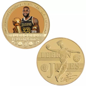 King James 23 Lebron  5 Coin Challenge Coin Set Great Starter Set for Kids and Adults FREE USA SHIPPING JJ-001A