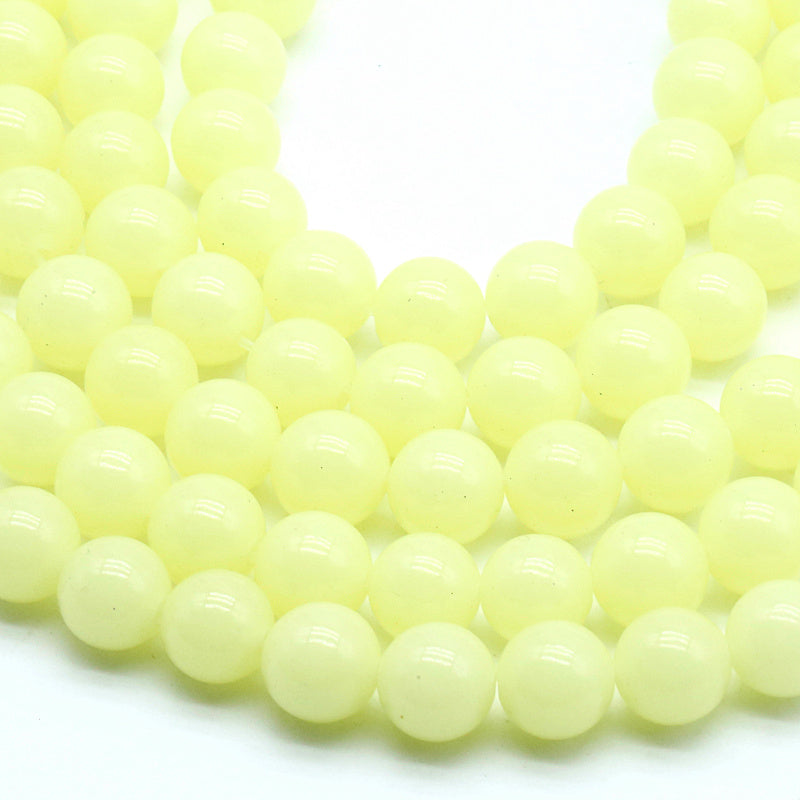 Noctilucent Yellow 8MM Beads Natural 15