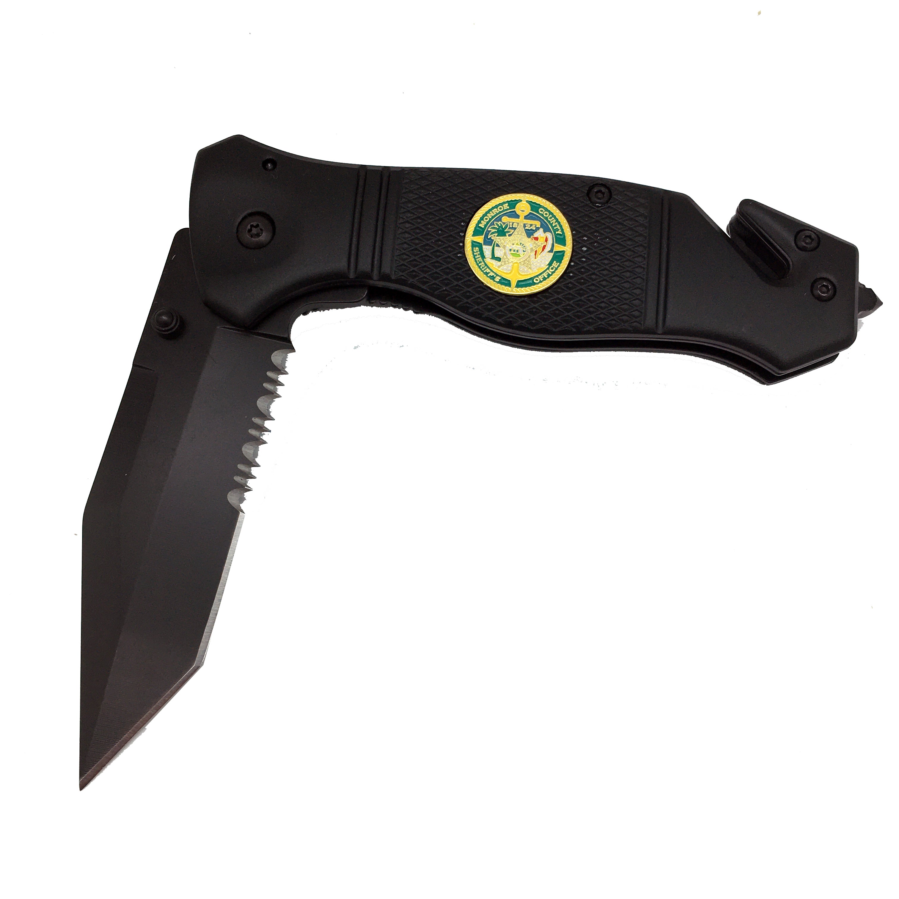 Thin Yellow Line collectible 3-in-1 Police Tactical Rescue Knife for w -  Towlivesmatter
