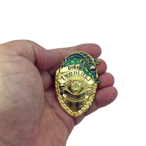 Gold Version Disney Security Inspired Wildlife Relocation Officer Pin MR-016A - www.ChallengeCoinCreations.com