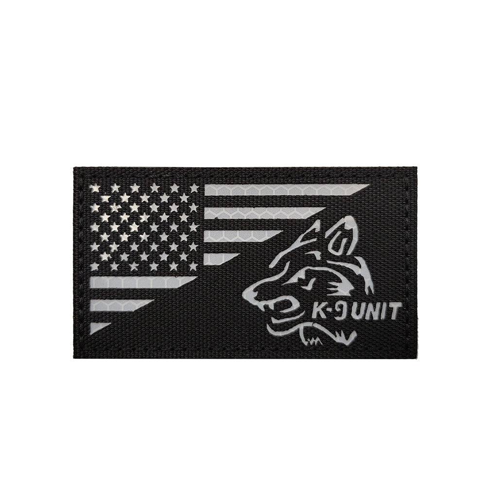 K9 Canine Handler K-9 USA FLAG IR Subdued Reflective Tactical Patch Army Marines Morale Hook and Loop FREE USA SHIPPING  SHIPS FROM USA PAT-565