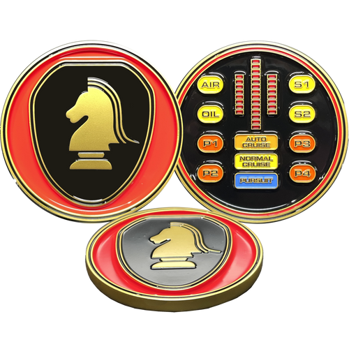 Knight Rider KITT Challenge Coin Knight Industries BL17-009 - www.ChallengeCoinCreations.com