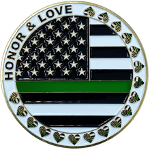 Load image into Gallery viewer, I Love My Agent Border patrol Wife Thin Green Line CBP Challenge Coin CL3-06 - www.ChallengeCoinCreations.com