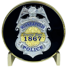 Load image into Gallery viewer, MINNEAPOLIS POLICE DEPARTMENT PD MPD WALK OFF BLUE FLU CHALLENGE COIN SORRY WE’RE CLOSED G-013 - www.ChallengeCoinCreations.com