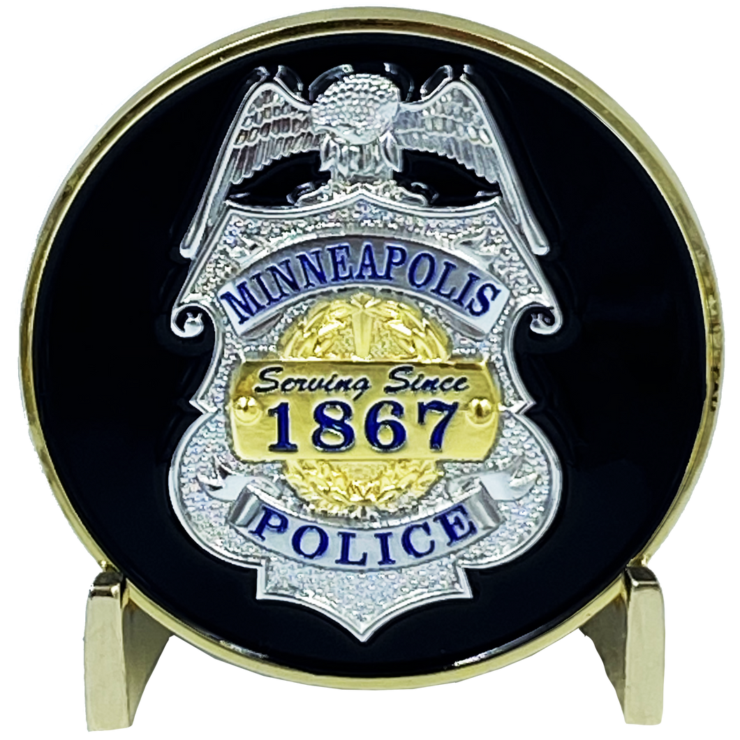 MINNEAPOLIS POLICE DEPARTMENT PD MPD WALK OFF BLUE FLU CHALLENGE COIN SORRY WE’RE CLOSED G-013 - www.ChallengeCoinCreations.com