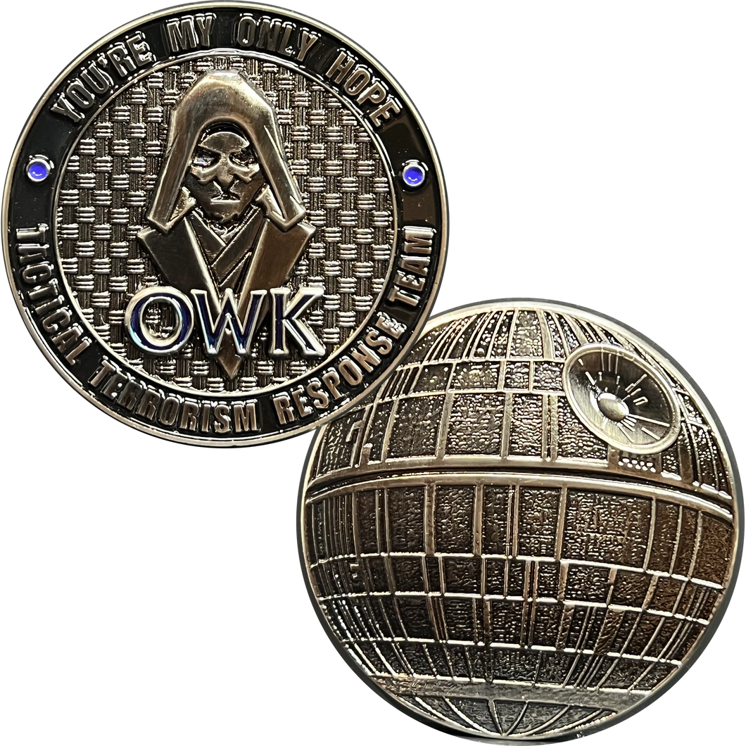 Obi-wan Kenobi You're My Only Hope Death Star TACTICAL TERRORISM RESPONSE TEAM 10 TTRT CBP Challenge Coin DL13-008