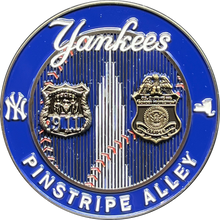 Load image into Gallery viewer, CBP and NYPD Yankees themed 9/11 Pinstripe Alley CBPO Police Officer challenge coin GL3-012