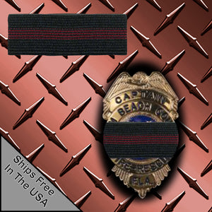 Firefighter Paramedic EMT EMS Rescue Thin Red Line Mourning Band Honor The Fallen BandR