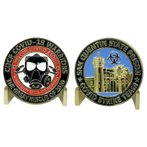 CDCR San Quentin State Prison California Correctional Officer CO Corrections Strike Team Thin Gray Line Challenge Coin EL8-05 - www.ChallengeCoinCreations.com