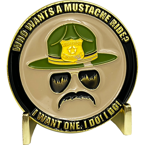 Super Troopers Mustache Rides Challenge Coin Police State Trooper you guys want cream EL12-004