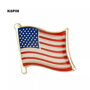 USA Waving Flag Lapel Pin FREE USA SHIPPING SHIPS FREE FROM THE USA ZQ-74A