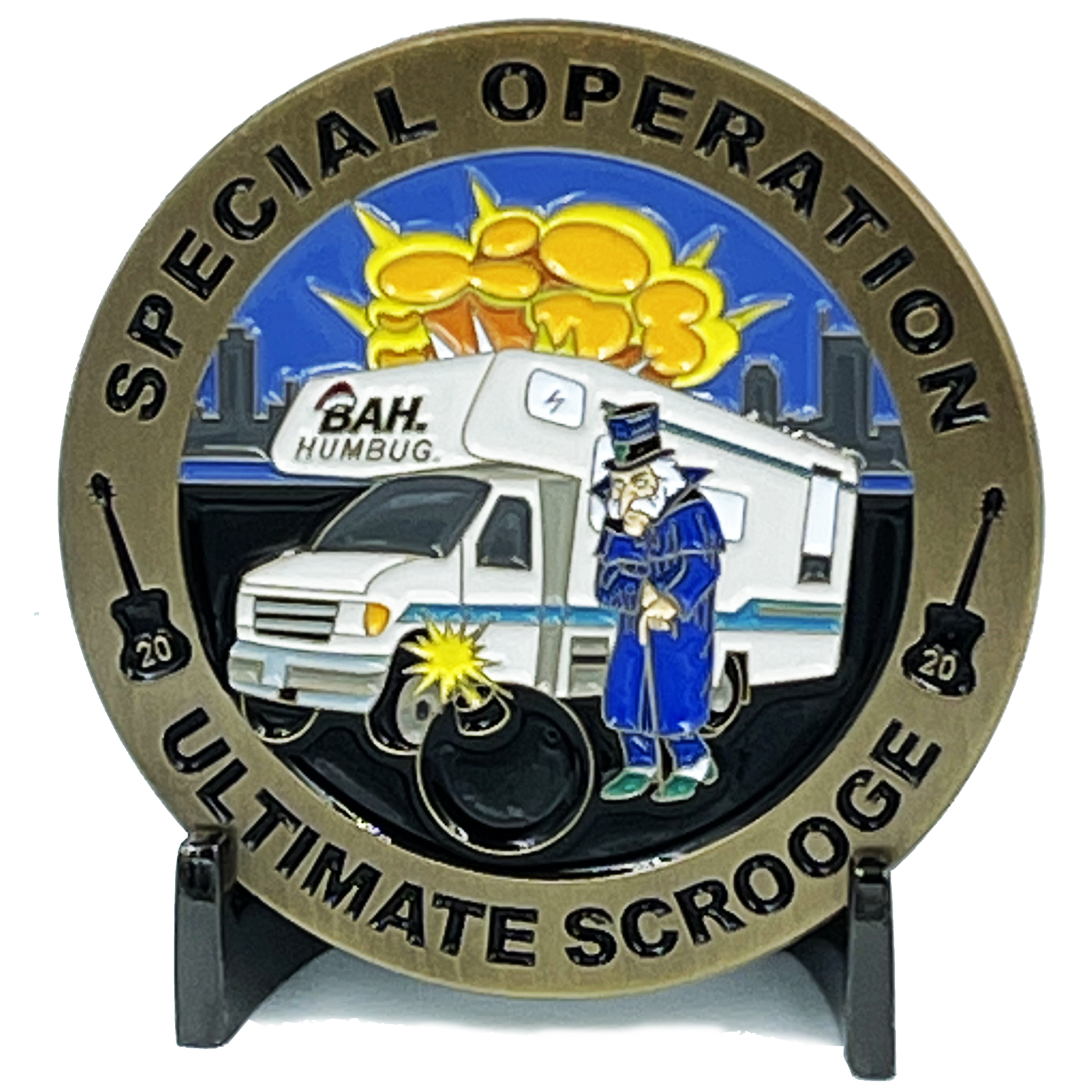 Ultimate Scrooge Task Force FBI ATF Metro Nashville Police Department  Challenge Coin RV Explosion 2020 EL8-007