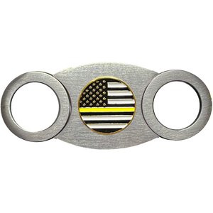 THIN GOLD LINE Cigar Cutter 911 Emergency Dispatcher Headset Hero yellow trucker truck driver CTR-BX-01 CC-06