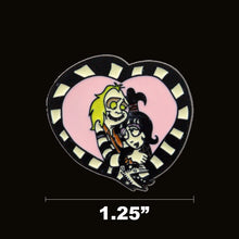 Load image into Gallery viewer, Beetlejuice Inspired Sandworm Heart Lydia Deetz Enamel Pin Cartoon Free Shipping In The USA ZQ-376 - www.ChallengeCoinCreations.com