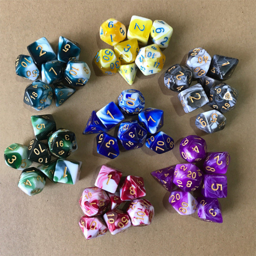 Acrylic DnD Dice Set, Polyhedral dice, D&D dice, Dungeons and Dragons, Table Top Role Playing CGDD - www.ChallengeCoinCreations.com