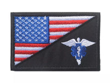 Load image into Gallery viewer, Combat Medic EMT RESCUE USA FLAG Hook and Loop Morale  Patch Army Navy USMC Air Force LEO FREE USA SHIPPING SHIPS FROM USA V00575-1/2/3 PAT-70/71/72