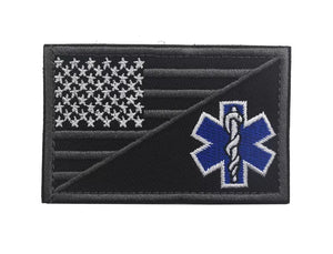 Combat Medic EMT RESCUE USA FLAG Hook and Loop Morale  Patch Army Navy USMC Air Force LEO FREE USA SHIPPING SHIPS FROM USA V00575-1/2/3 PAT-70/71/72