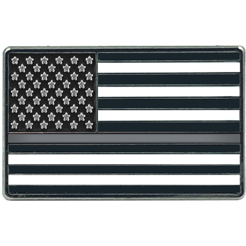 Thin Gray Line Flag Pin Correctional officer CO Corrections Jail Prison Guard EL8-016 - www.ChallengeCoinCreations.com