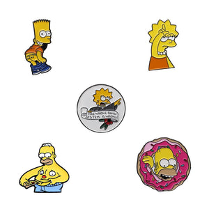 Simpsons Inspired Pin Set Of 5 PS-001 - www.ChallengeCoinCreations.com