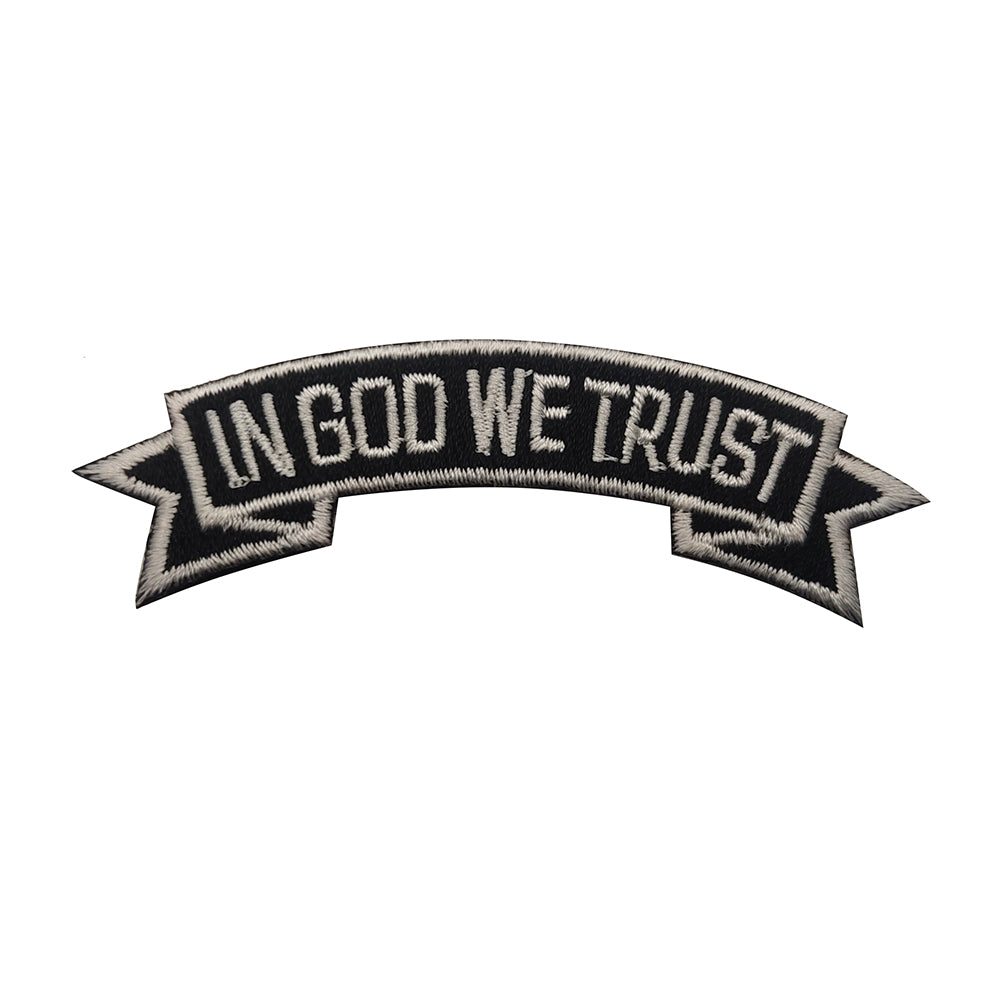 In God We Trust Banner Christian Embroidered Hook and Loop Tactical Morale Patch FREE USA SHIPPING SHIPS FREE FROM USA V-01414 PAT-416 417