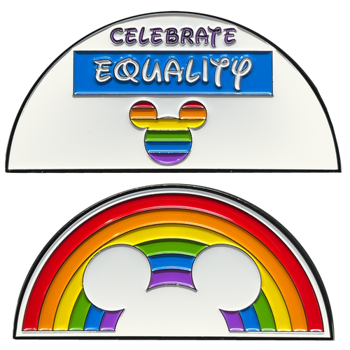 Disney Equality LGBTQ Rainbow Mouse Ears Challenge Coin EL12-013